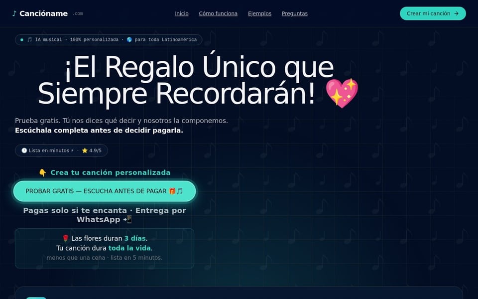 Portada de cancioname.com