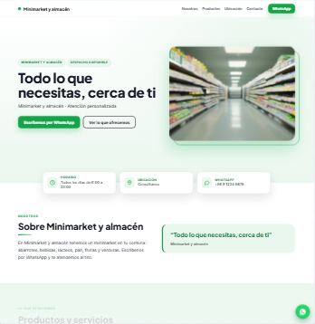 Plantilla de ejemplo: Minimarket y almacén