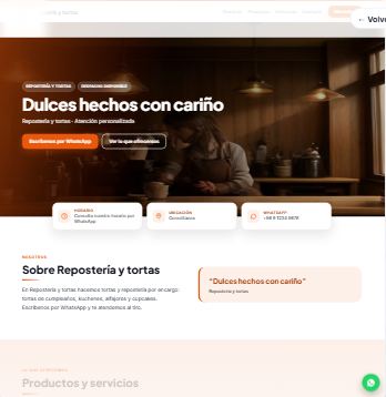 Plantilla de ejemplo: Repostería y tortas