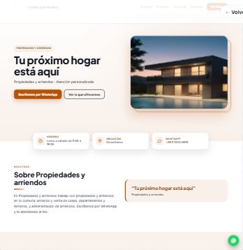 Plantilla de ejemplo: Propiedades y arriendos